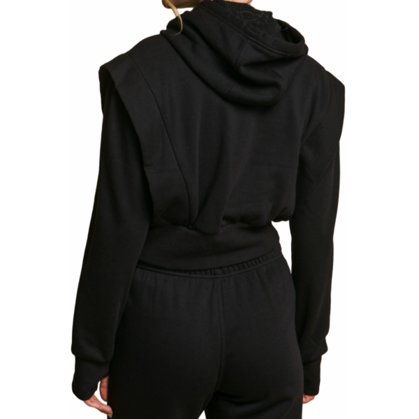 Luxe Ribbed Cropped Hoodie - Image 6